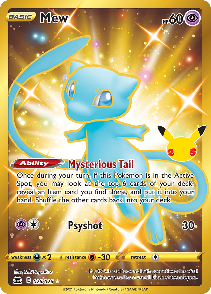 Mew 25 25 Celebrations Holofoil