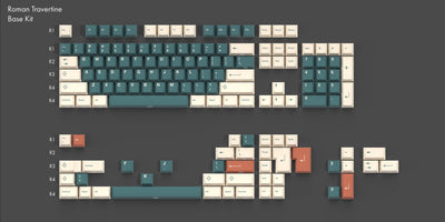 GMK Marmoreal Base 147 Key Cherry Profile Double Shot ABS Keycap Set