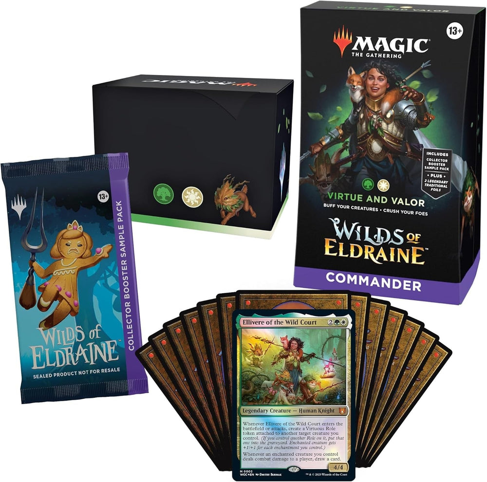 Magic The Gathering Wilds of Eldraine Commander Deck Virtue and Valor