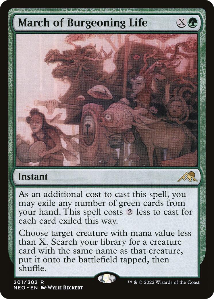 March of Burgeoning Life - 201 - (Kamigawa: Neon Dynasty)