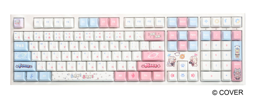 Ducky x hololive En Fuwamoco Limited Edition One 2 Pro RGB Keyboard and Desk Mat Set