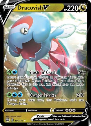 Dracovish V (114/172) - SWSH09 Brilliant Stars Holofoil