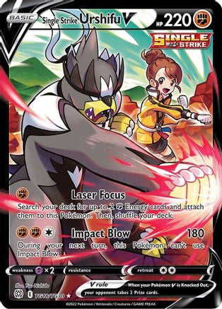 Single Strike Urshifu V Tg18 30 Brilliant Stars Trainer Gallery Holofoil