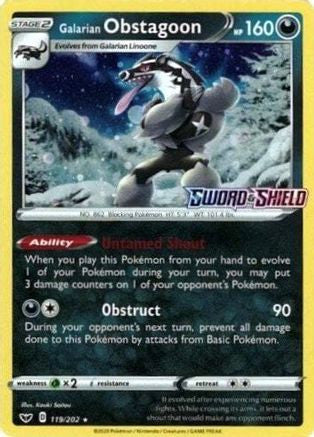 Galarian Obstagoon 119 202 Cosmos Holo 119 Miscellaneous Cards Products Holofoil
