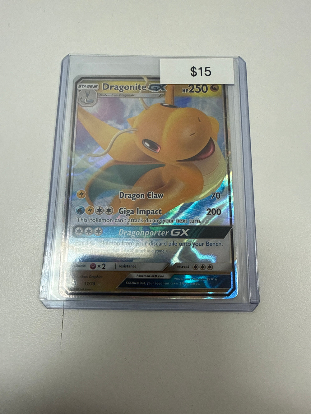 Pokemon Dragonite Gx #37/70