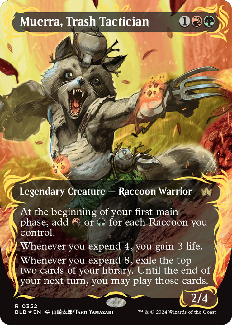 Muerra, Trash Tactician (BLB-352) - Bloomburrow: (Showcase) (Borderless) Foil
