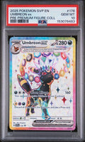2025 POKEMON SVP EN-SV BLACK STAR PROMO #176 UMBREON ex PRE PREMIUM FIGURE COLL PSA 10