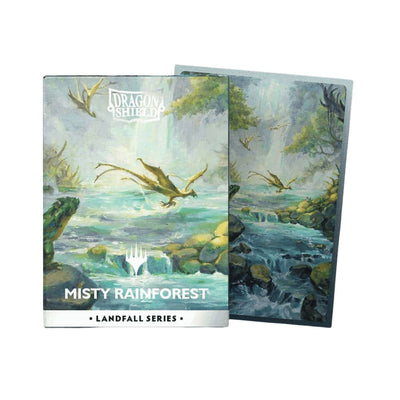 Dragon Shield Standard Matte Dual Art Magic The Gathering Landfall Series Card Sleeves Misty Rainforest 100ct