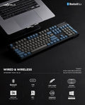 Leopold NP900RBT Grey / Blue Wireless Mechanical Keyboard