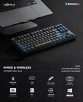 Leopold NP750RBT Grey / Blue Wireless Mechanical Keyboard