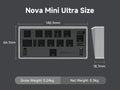 Luminkey Nova Mini Ultra Aluminum Barebones Wireless Macro Pad