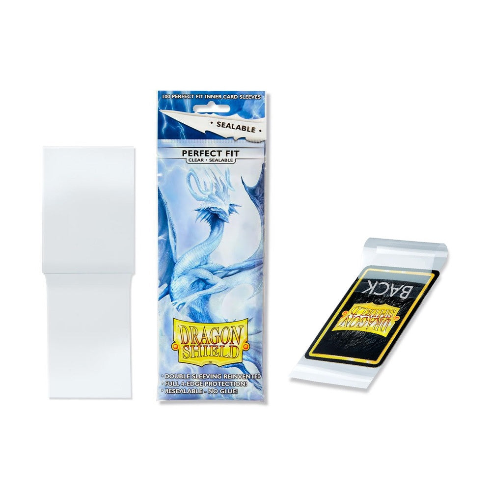 Dragon Shield Standard Perfect Fit Sealable Inner Card Sleeves Clear 100ct Bag