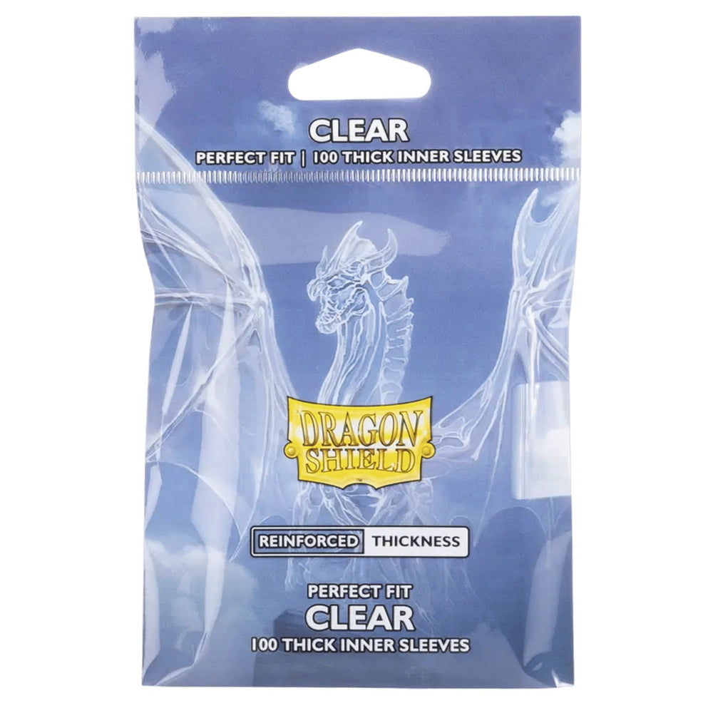 Dragon Shield Standard Perfect Fit Thick Toploader Inner Card Sleeves Clear 100ct Bag