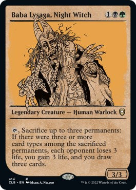 Baba Lysaga, Night Witch (Showcase) - 414 - (Commander Legends: Battle for Baldur's Gate)