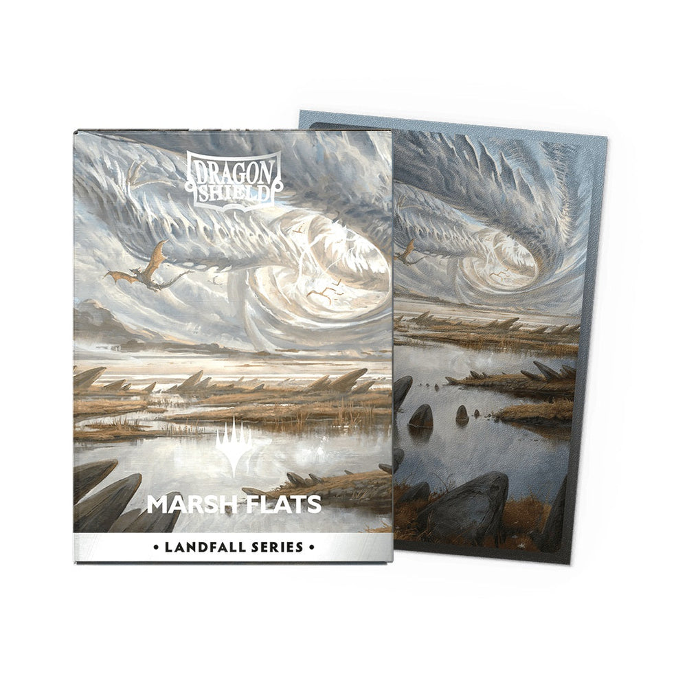 Dragon Shield Standard Matte Dual Art Magic The Gathering Landfall Series Card Sleeves Marsh Flats 100ct