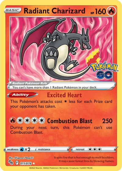 Radiant Charizard - 011/078 - (Pokemon GO)