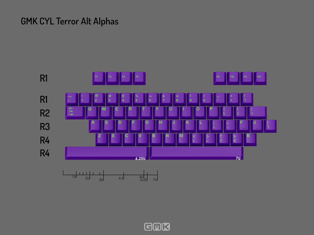 GMK Terror Cherry Profile Double Shot ABS Keycap Set
