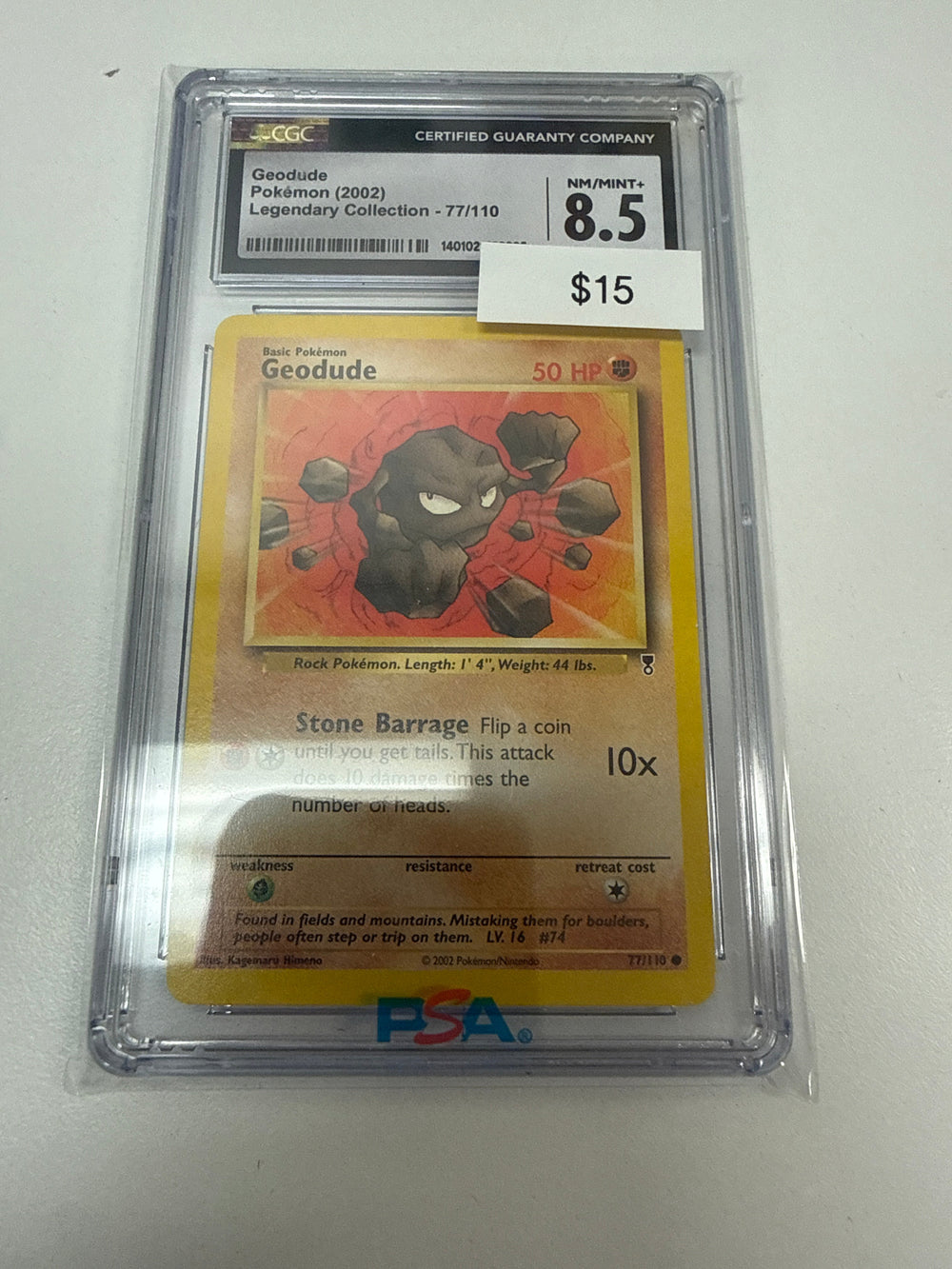 Pokemon Geodude Non-Holo #77/110 CGC 8.5