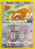 Bidoof Peelable Ditto 59 Pokemon Go Reverse Holofoil Lp