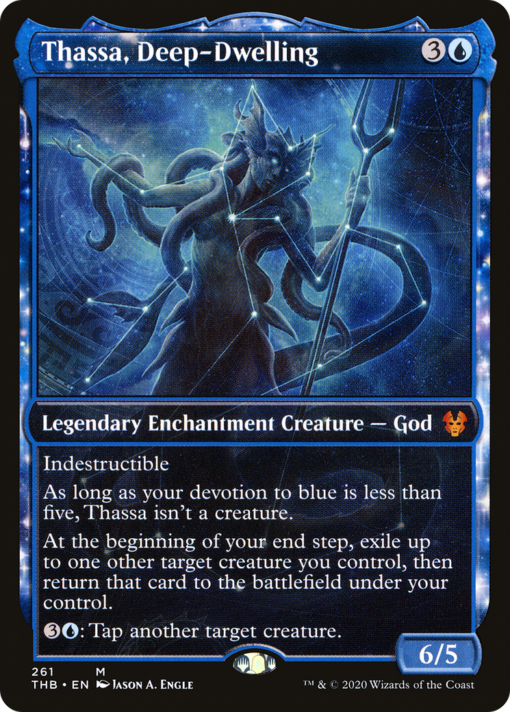 Thassa, Deep-Dwelling (THB-261) - Theros Beyond Death: (enchantment, Showcase) Foil