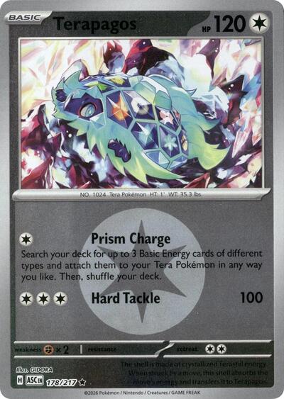 Terapagos - Energy Symbol Pattern - 178/217 - Rare [me025-178] [Reverse Holo]