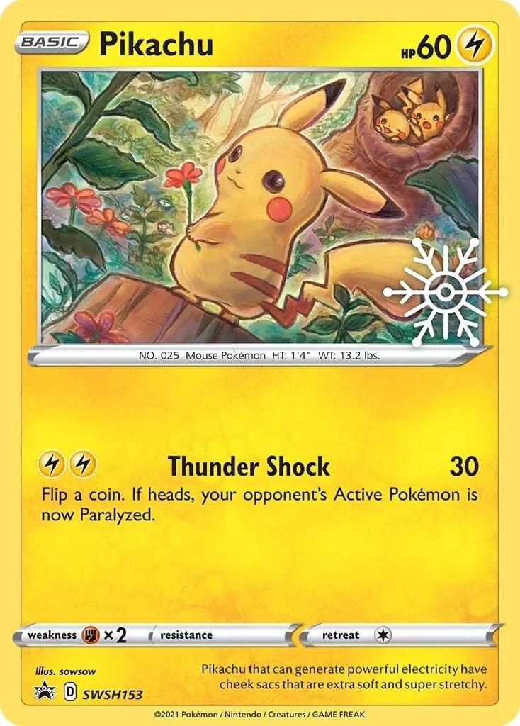Pikachu - SWSH153 (Holiday Calendar) - SWSH153 - (SWSH: Sword & Shield Promo Cards)