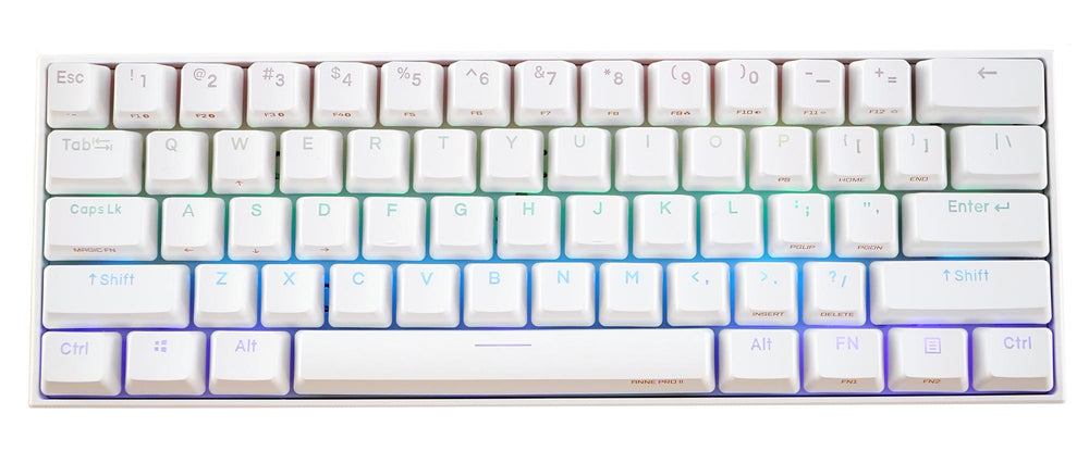 Obinslab Anne Pro 2 White 60% Bluetooth RGB Mechanical Keyboard