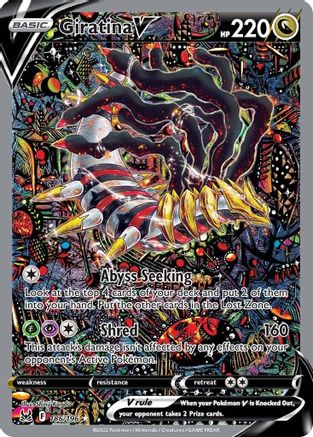 Giratina V (Alternate Full Art) (186/196) - SWSH11 Lost Origin Holofoil