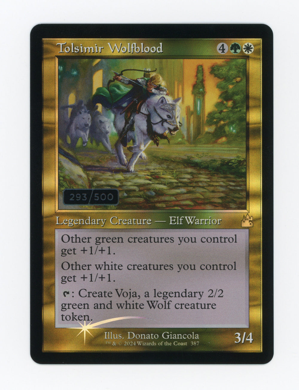 Tolsimir Wolfblood — Serial Numbered|293/500|Retro Frame|Foil — ID 17622