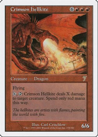 Crimson Hellkite (7ED-178) - 7th Edition Foil