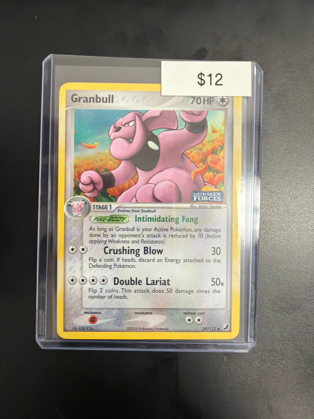 Pokemon Granbull Unseen Forces Rev. Holo 39/115