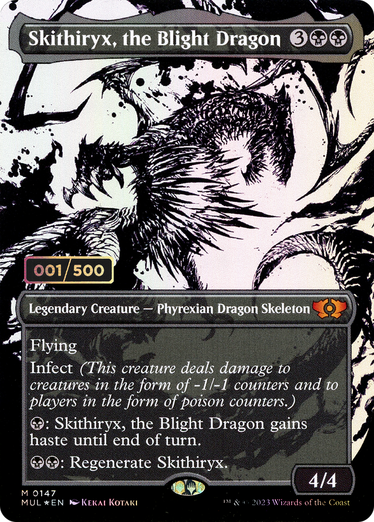 Skithiryx, the Blight Dragon (MUL-147Z) - Multiverse Legends: (Showcase) (Borderless) Foil