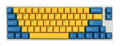 Leopold FC660M Yellow/Blue PD White Case 65% Double Shot PBT Mechanical Keyboard