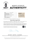 Marilyn Monroe Authentic Signed & Framed 1961 3x8.5 MMP Check BAS #AE64741