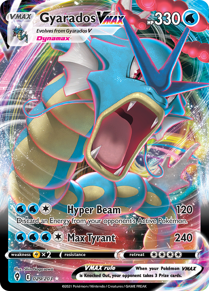 Gyarados Vmax 29 203 Evolving Skies Holofoil