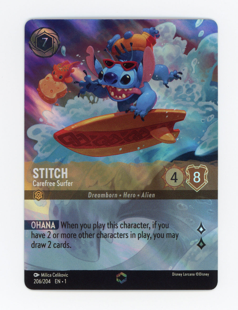 Stitch - Carefree Surfer — Enchanted|Holofoil — ID 17198