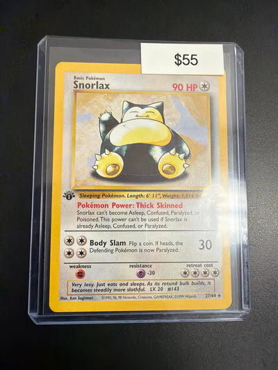 Pokemon Snorlax Jungle 1st Ed. 27/64 NM
