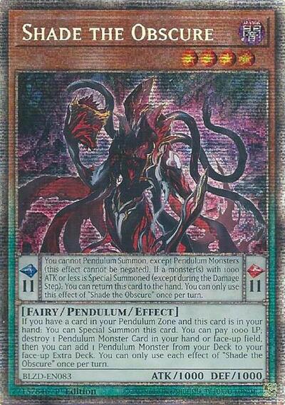Shade the Obscure - BLZD-EN083 - Starlight Rare - 1st Edition