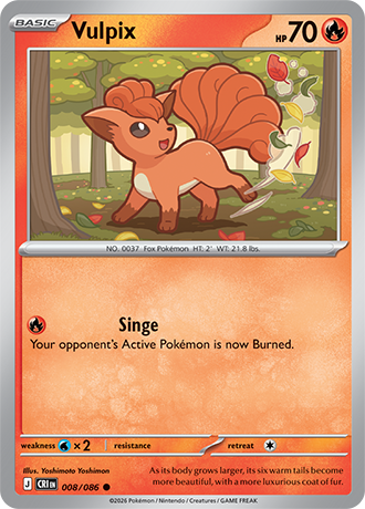Vulpix - 008/086 - Common [me04-008] [Non-Holo]