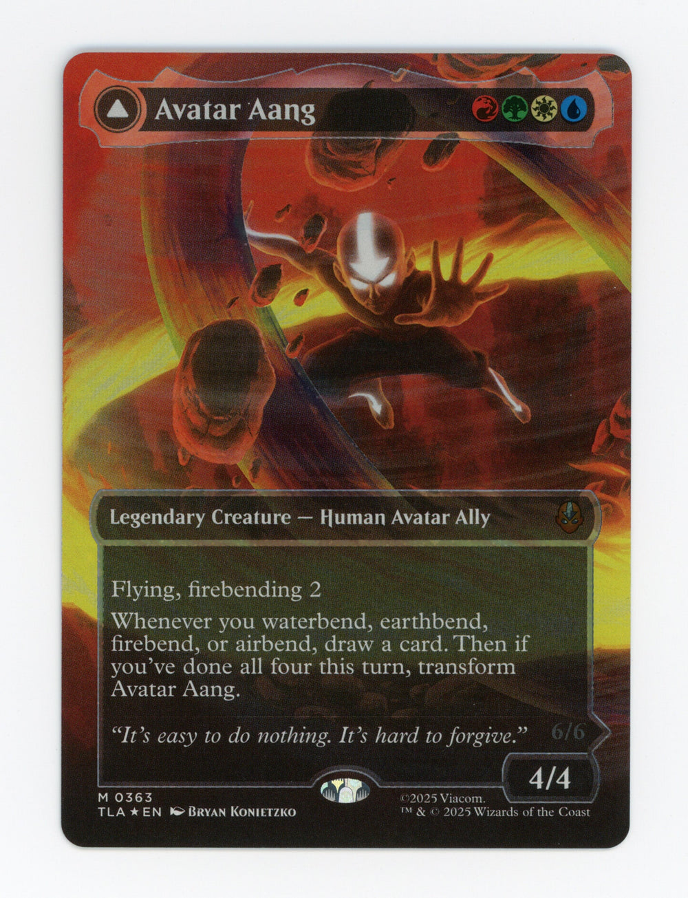 Avatar Aang // Aang, Master of Elements — Borderless|Headliner|Raised Foil — ID 17729