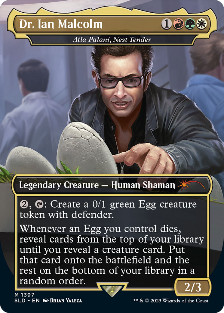 Atla Palani, Nest Tender (SLD-1397) - Secret Lair Drop / Dr. Ian Malcolm (Borderless)