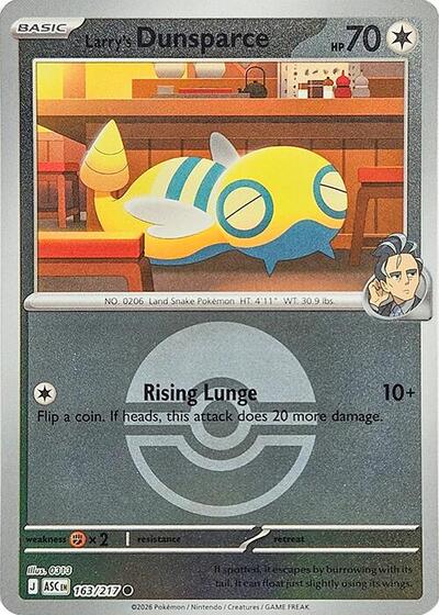 Larry's Dunsparce - Poké Ball - 163/217 - Common [me025-163] [Reverse Holo]