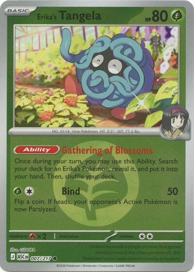 Erika's Tangela - Energy Symbol Pattern - 007/217 - Common [me025-007] [Reverse Holo]