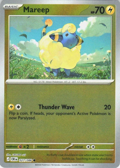 Mareep - 027/086 - Common [me04-027] [Reverse Holo]