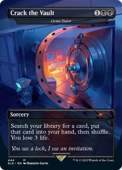 Grim Tutor (SLD-444) - Secret Lair Drop / Crack the Vault (Borderless) Foil