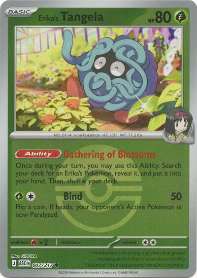 Erika's Tangela - Poké Ball - 007/217 - Common [me025-007] [Reverse Holo]