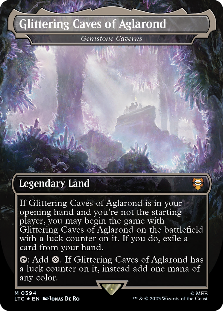 Gemstone Caverns (LTC-394) - Tales of Middle-earth Commander / Glittering Caves of Aglarond (Borderless) Foil