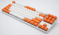 Varmilo VA87M Orange and White White LED TKL Dye Sub PBT Mechanical Keyboard