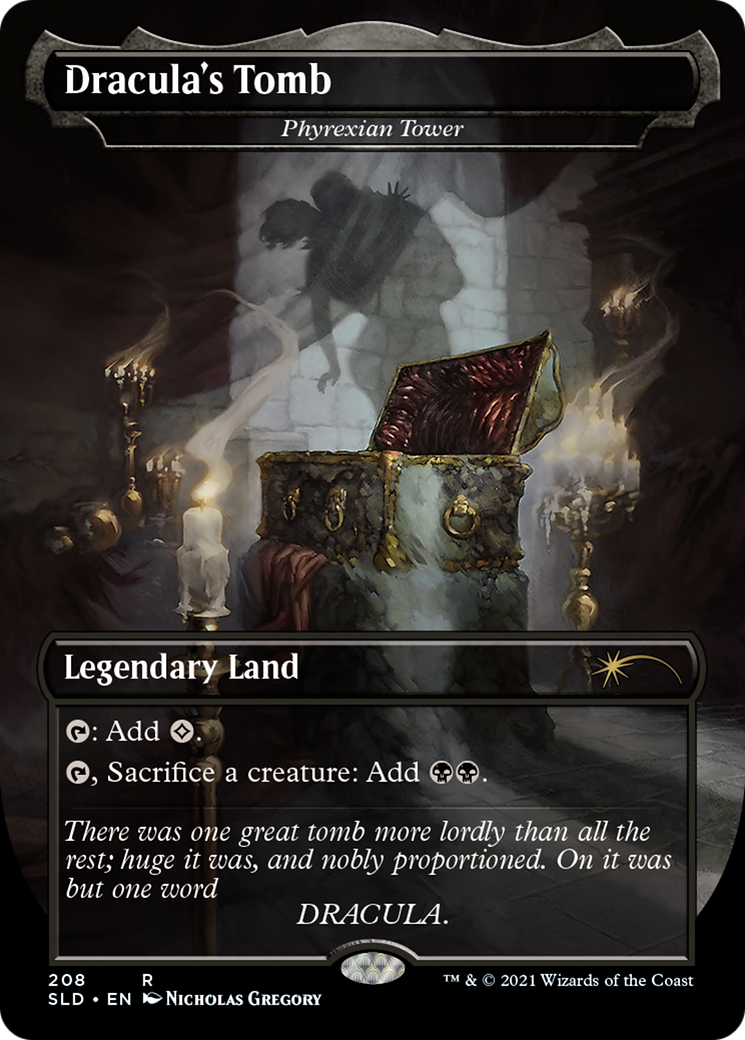 Phyrexian Tower (SLD-208) - Secret Lair Drop / Dracula's Tomb (Borderless)