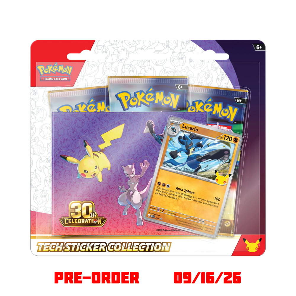 Pokémon 30th Celebration Tech Sticker Collection (Lucario)